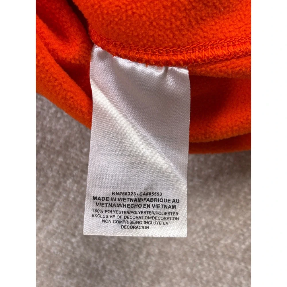 Nike Therma-FIT Mens Large Orange Quarter Zip Pullover Fleece Training Top 3231